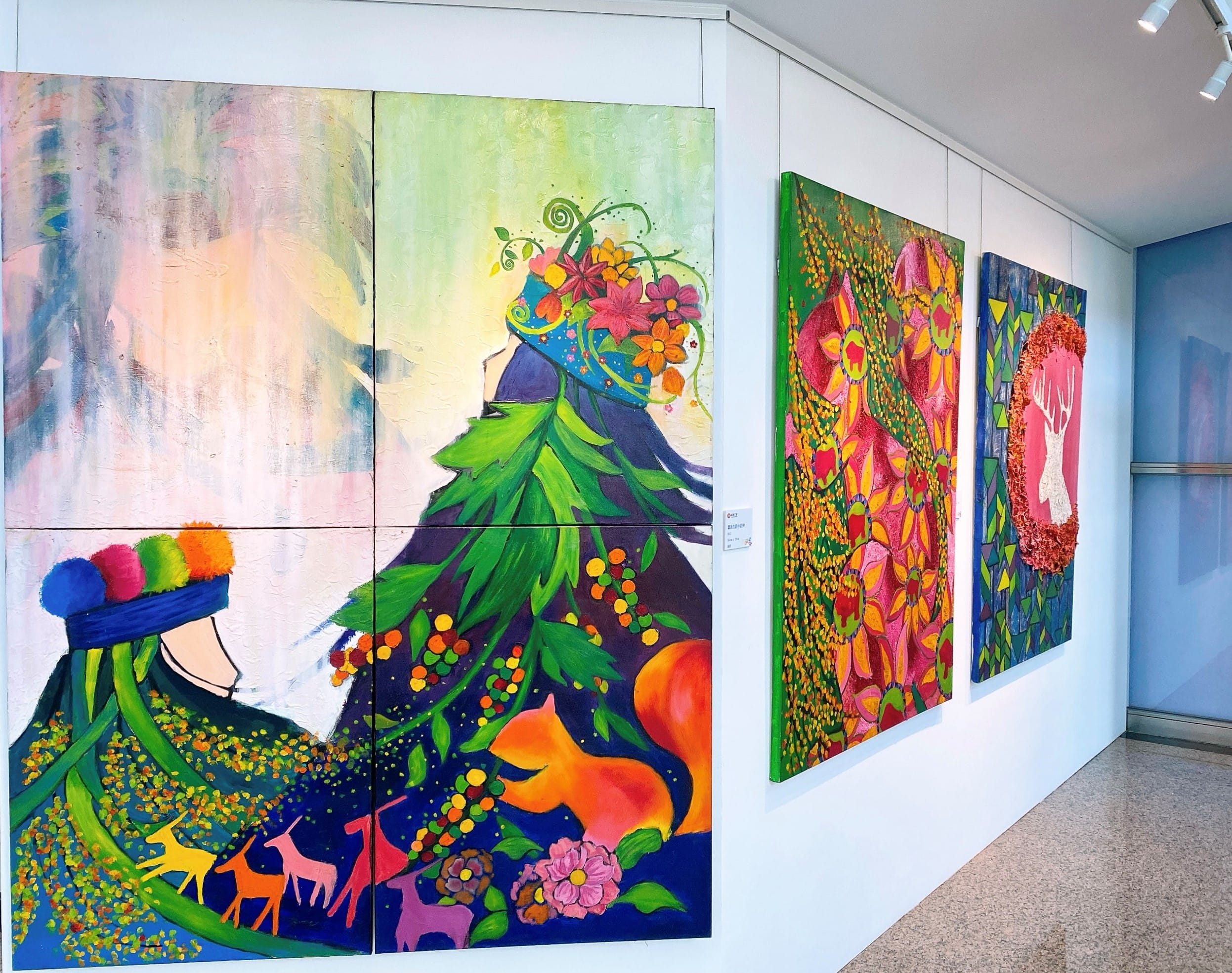 臺灣企銀首場原民畫展 鄒族藝術家吳鈺槤油彩描繪口傳記憶
